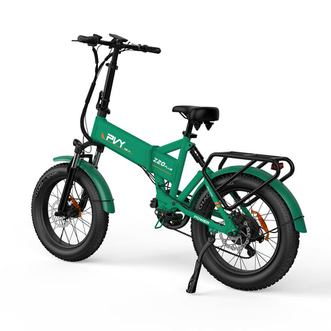 Vélo Électrique PVY Z20 Plus 1000 - Moteur 250W Batterie 48V16.5AH Freins à Disque Hydrauliques Autonomie 120KM - Vert