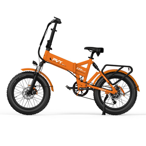 Vélo Électrique PVY Z20 Plus 1000 - Moteur 250W Batterie 48V16.5AH Freins à Disque Hydrauliques Autonomie 120KM - Orange