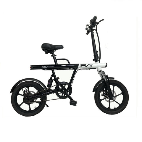 Vélo Électrique PVY S2 - Moteur 250W Batterie 36V7.5AH Freins à Disque Mécaniques 60KM Autonomie - Noir et blanc