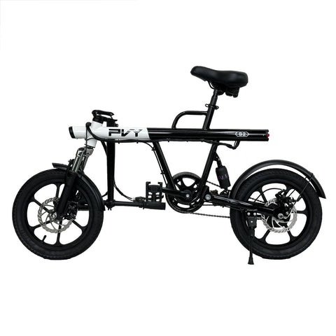 Vélo Électrique PVY S2 - Moteur 250W Batterie 36V7.5AH Freins à Disque Mécaniques 60KM Autonomie - Noir et blanc