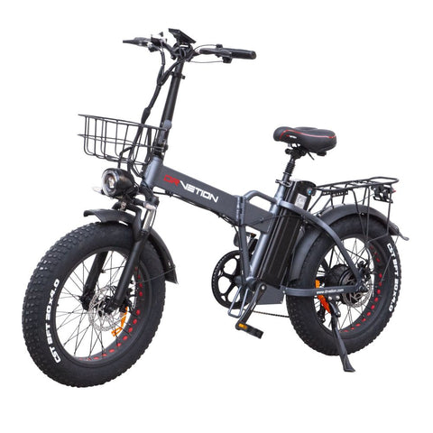 Vélo Électrique DrveTion AT20 - 20*4.0 Pouces Moteur 750W Batterie 48V10Ah Autonomie 35-45KM - Noir Gris