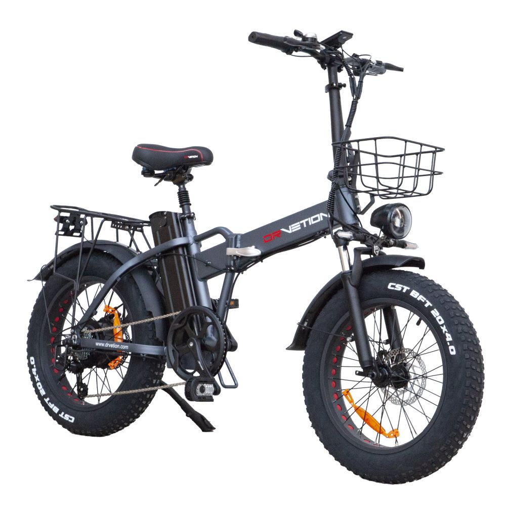 Vélo Électrique DrveTion AT20 - 20*4.0 Pouces Moteur 750W Batterie 48V15Ah Autonomie 55-70KM - Noir Gris