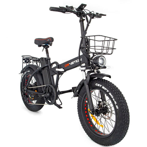 Vélo Électrique DrveTion AT20 - 20*4.0 Pouces Moteur 750W Batterie 48V10Ah Autonomie 35-45KM - Noir Mat