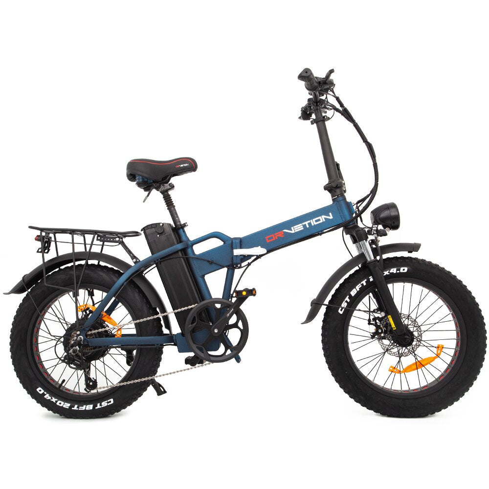 Vélo Électrique DrveTion AT20 - 20*4.0 Pouces Moteur 750W Batterie 48V20Ah Autonomie 60-90KM - Bleu Mat
