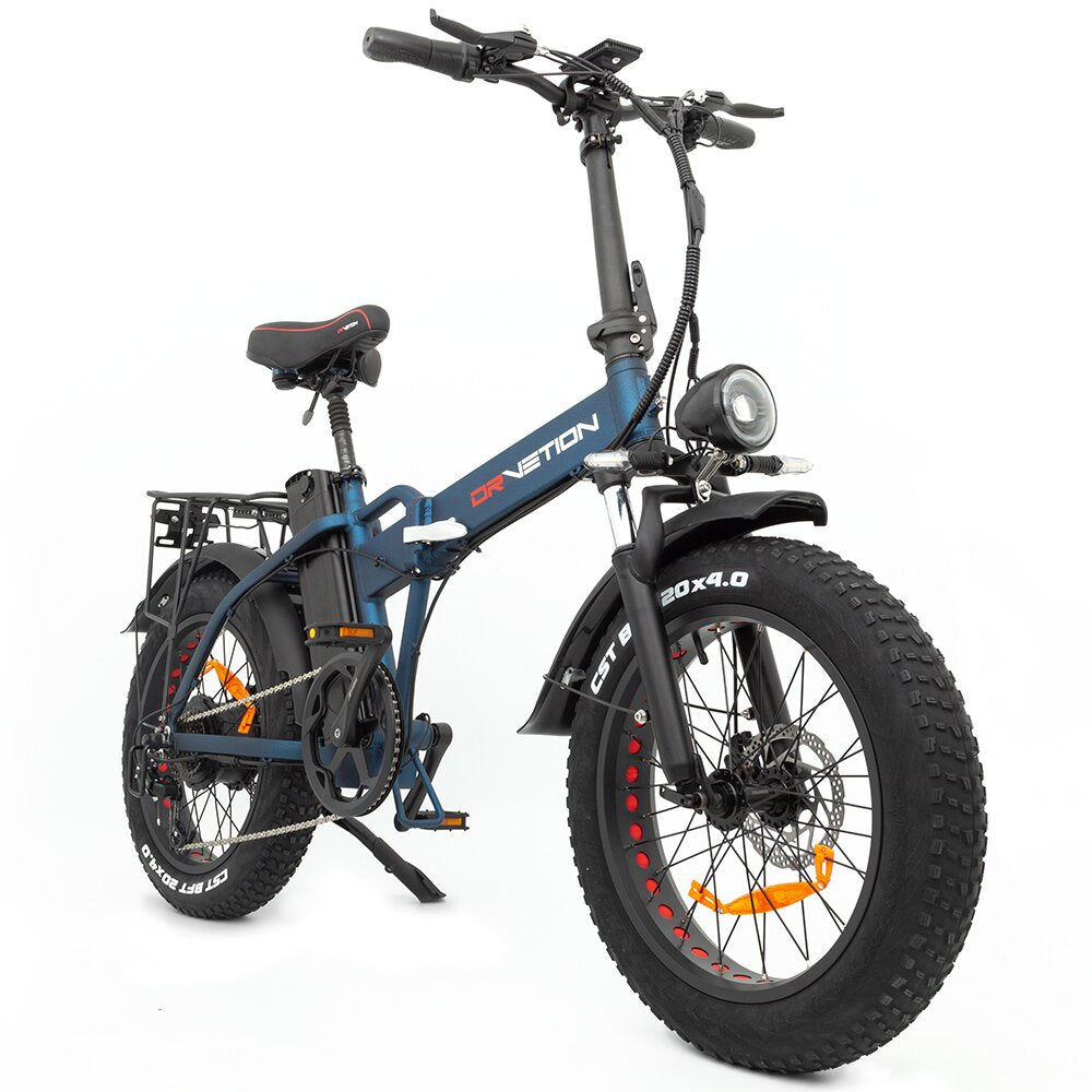 Vélo Électrique DrveTion AT20 - 20*4.0 Pouces Moteur 750W Batterie 48V10Ah Autonomie 35-45KM - Bleu Mat