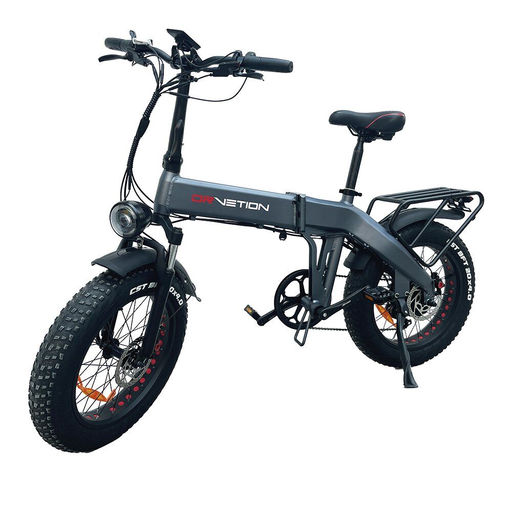 Vélo Électrique DrveTion BT20 - 20*4.0 Pouces Moteur 750W Batterie 48V10Ah Autonomie 25-35KM - Noir Gris