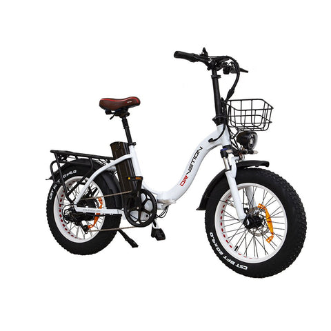 Vélo Électrique DrveTion CT20 - 20*4.0 Pouces Moteur 750W Batterie 48V10Ah Autonomie 35-45KM - Blanc Perle