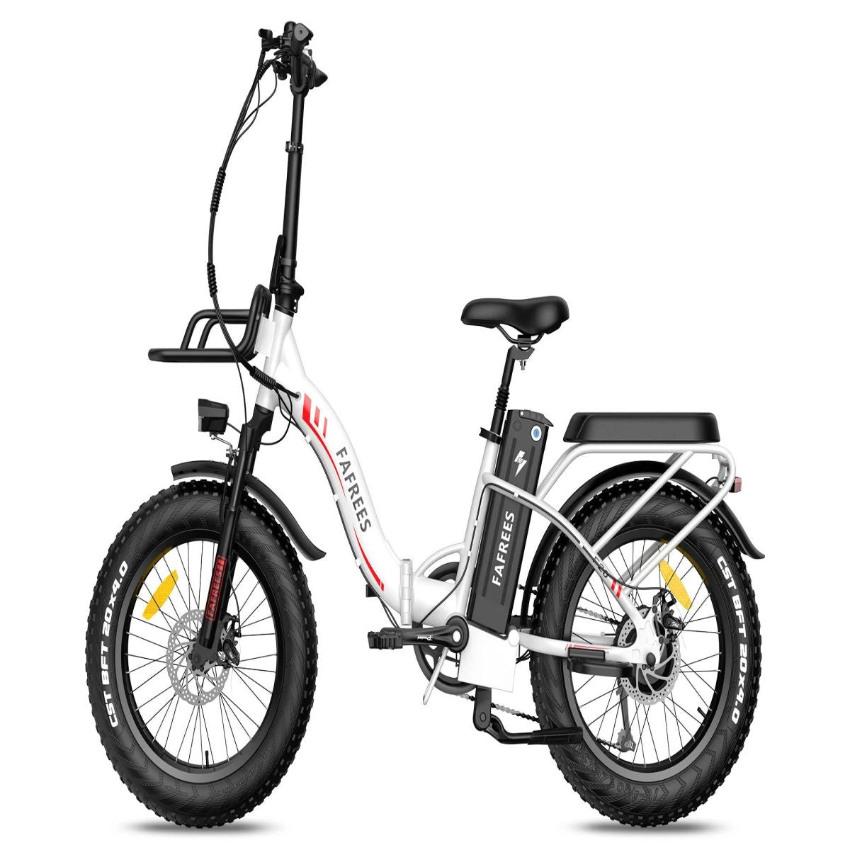 Vélo Électrique FAFREES F20 Max - 500W Batterie 864WH Autonomie 75KM Freins à Disque | Blanc