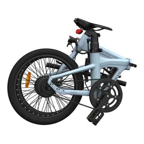 Vélo électrique pliant ADO Air 20 - Moteur 250W Batterie 36V9.6Ah Assisté Autonomie 100KM Freins à Disque Hydrauliques - Bleu