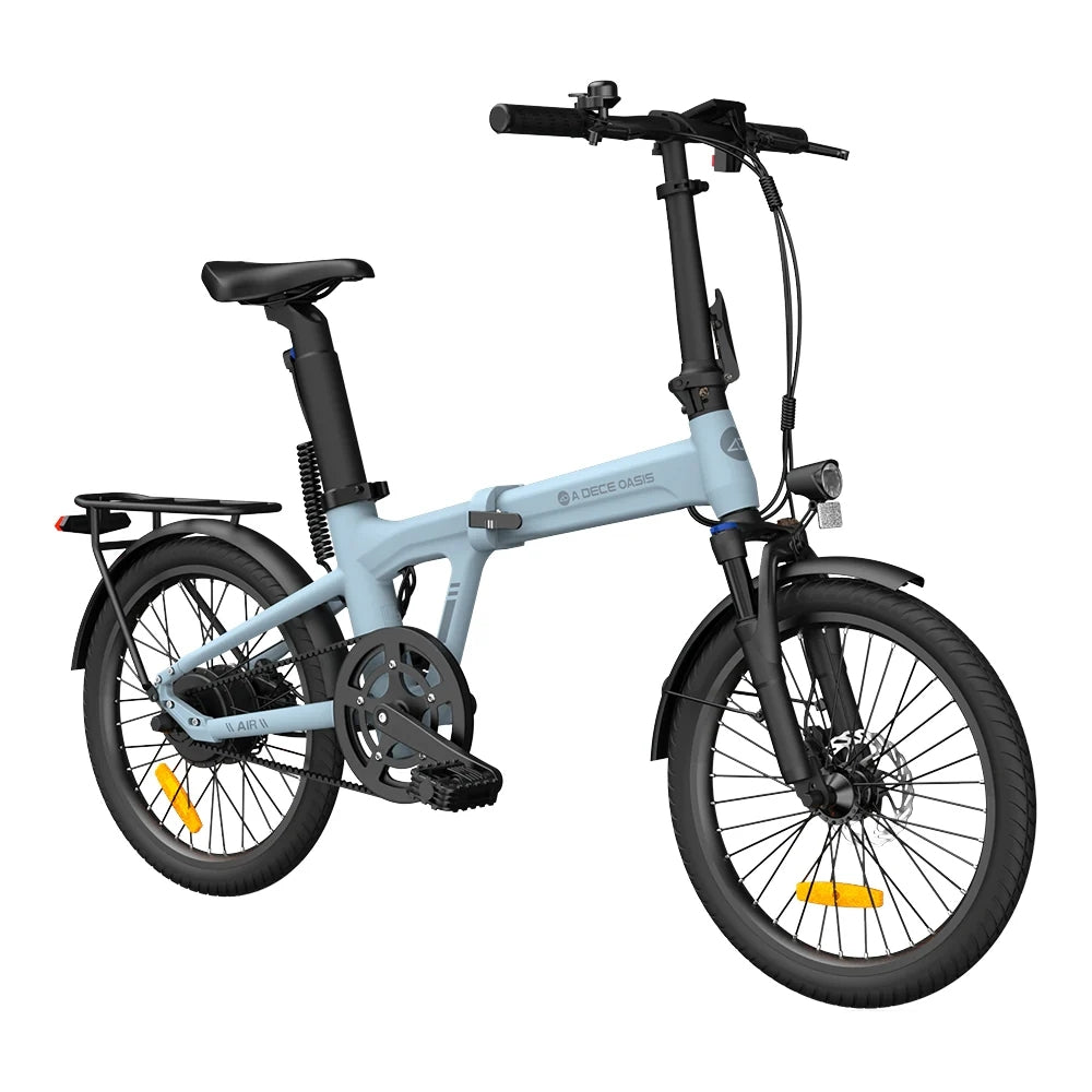 Vélo électrique pliant ADO Air 20 Pro - Moteur 250W Batterie 36V9.6Ah Assisté Autonomie 100KM Freins à Disque Hydrauliques - Bleu