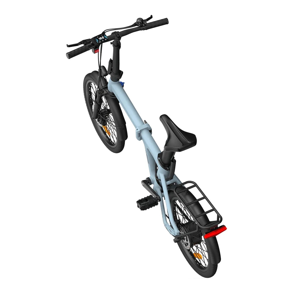 Vélo électrique pliant ADO Air 20 Pro - Moteur 250W Batterie 36V9.6Ah Assisté Autonomie 100KM Freins à Disque Hydrauliques - Bleu