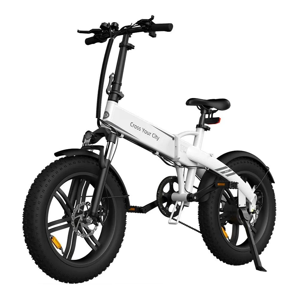 Vélo électrique pliant ADO Beast 20F - Moteur 250W Batterie 36V14.5Ah Assisté Autonomie 120KM Freins à Disque Hydrauliques - Blanc