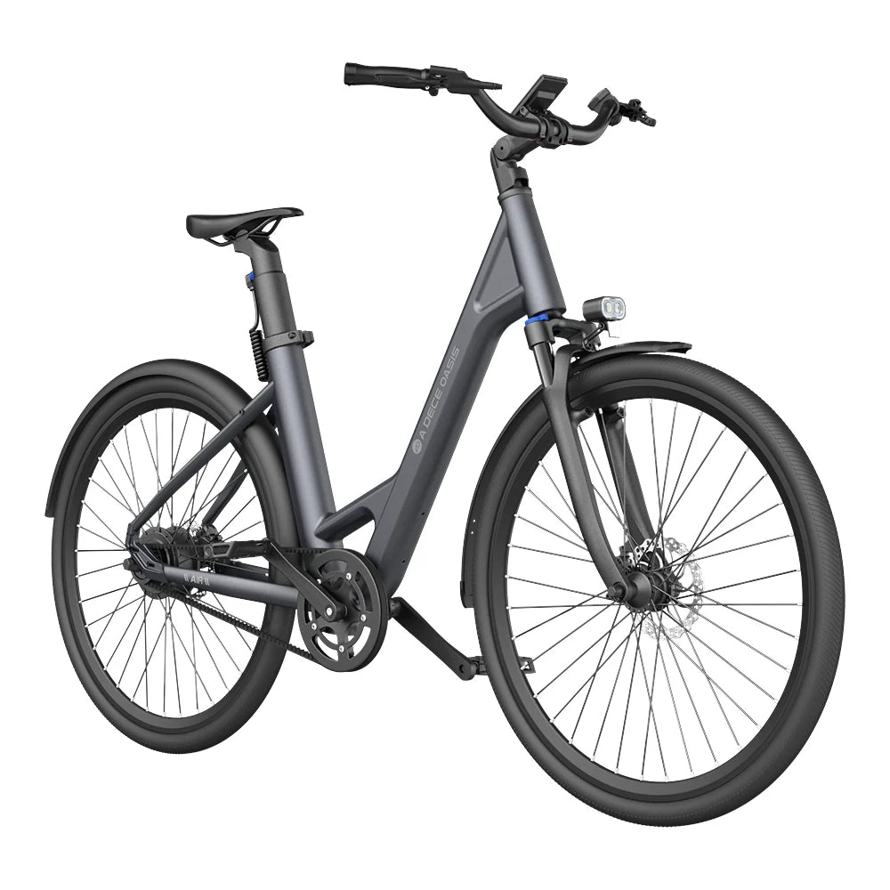 Vélo électrique ADO Air 28 - Moteur 250W Batterie 36V13.5Ah Assisté Autonomie 100KM Freins à Disque Hydrauliques - Gris