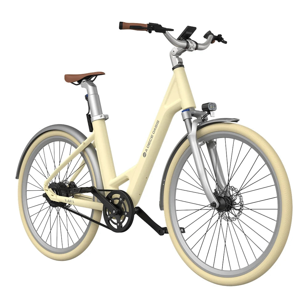Vélo électrique ADO Air 28 - Moteur 250W Batterie 36V13.5Ah Assisté Autonomie 100KM Freins à Disque Hydrauliques - Jaune