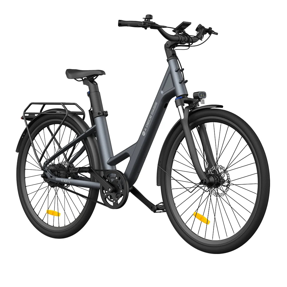 Vélo électrique ADO Air 28 Pro - Moteur 250W Batterie 36V9.6Ah Assisté Autonomie 100KM Freins à Disque Hydrauliques - Gris