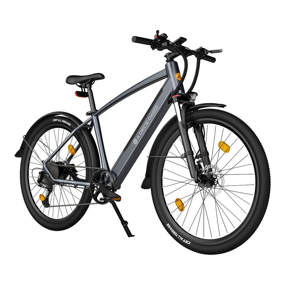 Vélo électrique ADO DECE 300C - Moteur 250W Batterie 36V10.4Ah Assisté Autonomie 90KM Freins à Disque Hydrauliques - Gris