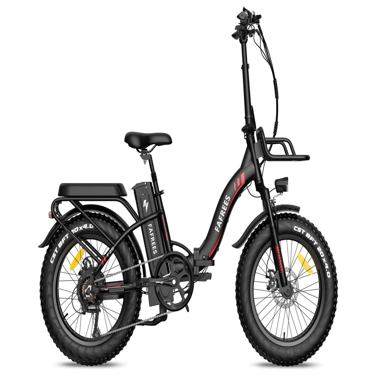 Vélo Électrique FAFREES F20 Max - 500W Batterie 864WH Autonomie 75KM Freins à Disque | Noir