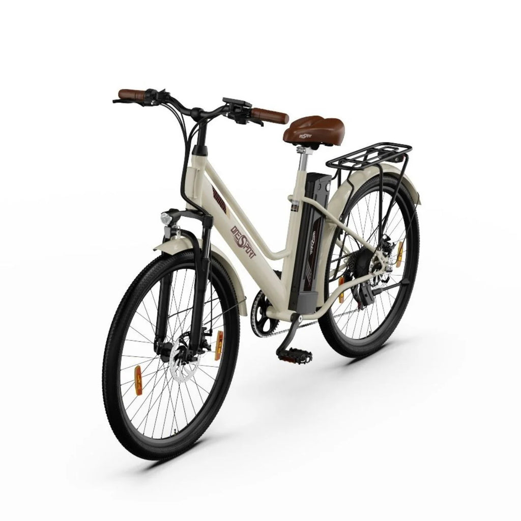 ONESPORT OT18-3 Vélo Électrique - 26" Roues 250W Moteur 36V14.4Ah Batterie 40KM Autonomie Frein à Disque - Blanc