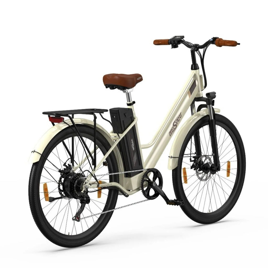 ONESPORT OT18-3 Vélo Électrique - 26" Roues 250W Moteur 36V14.4Ah Batterie 40KM Autonomie Frein à Disque - Blanc