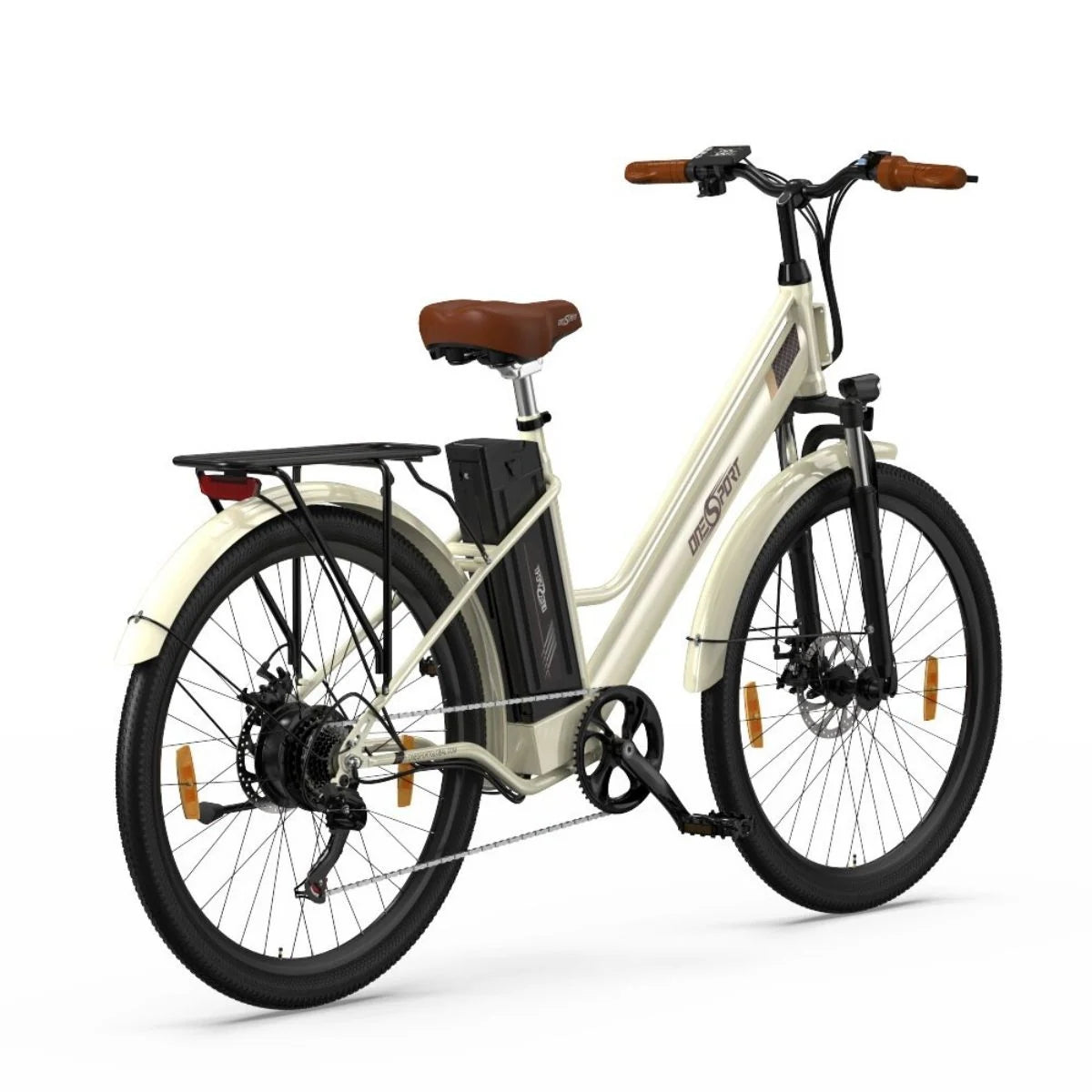 ONESPORT OT18-3 Vélo Électrique - 26" Roues 250W Moteur 36V14.4Ah Batterie 40KM Autonomie Frein à Disque - Blanc