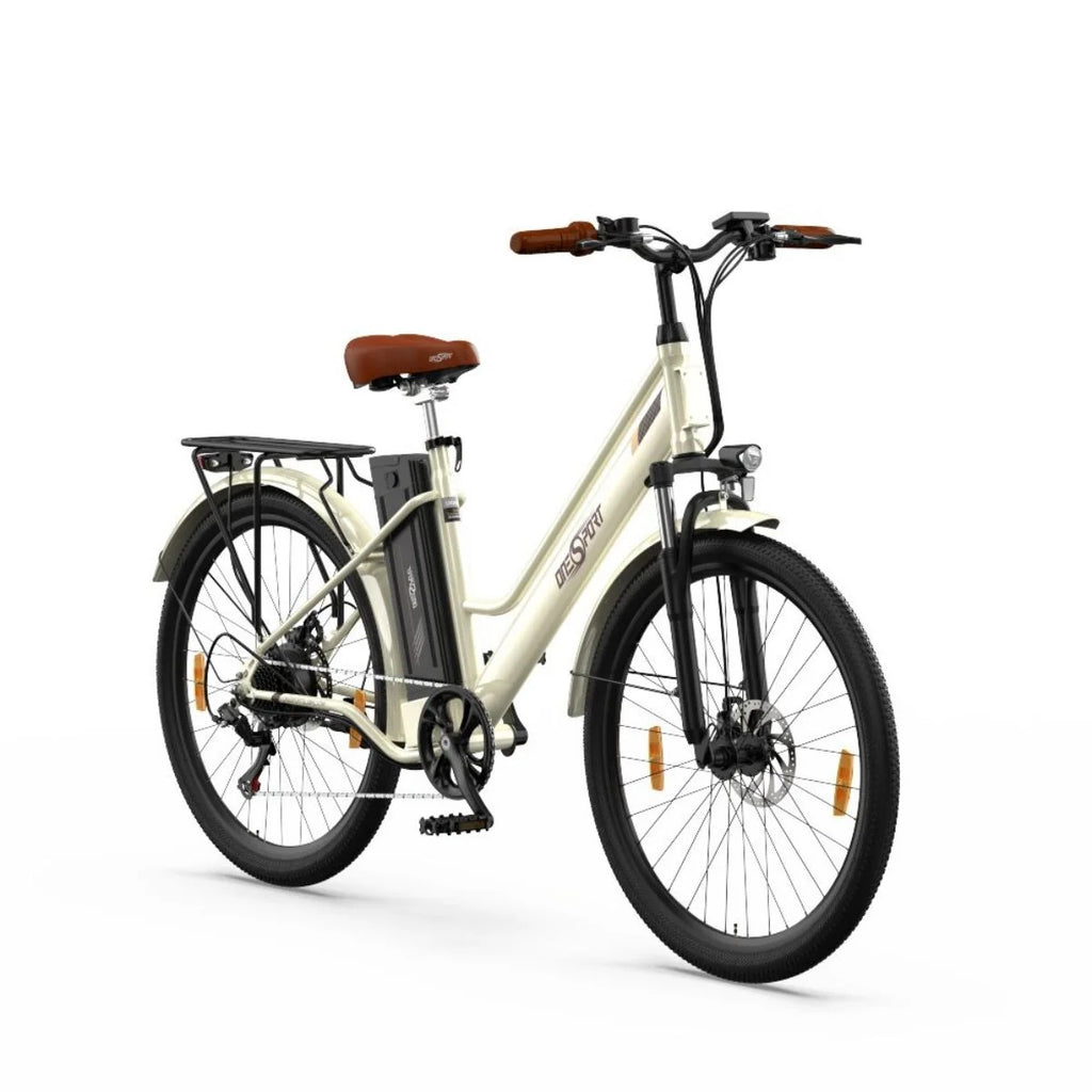 ONESPORT OT18-3 Vélo Électrique - 26" Roues 250W Moteur 36V14.4Ah Batterie 40KM Autonomie Frein à Disque - Blanc