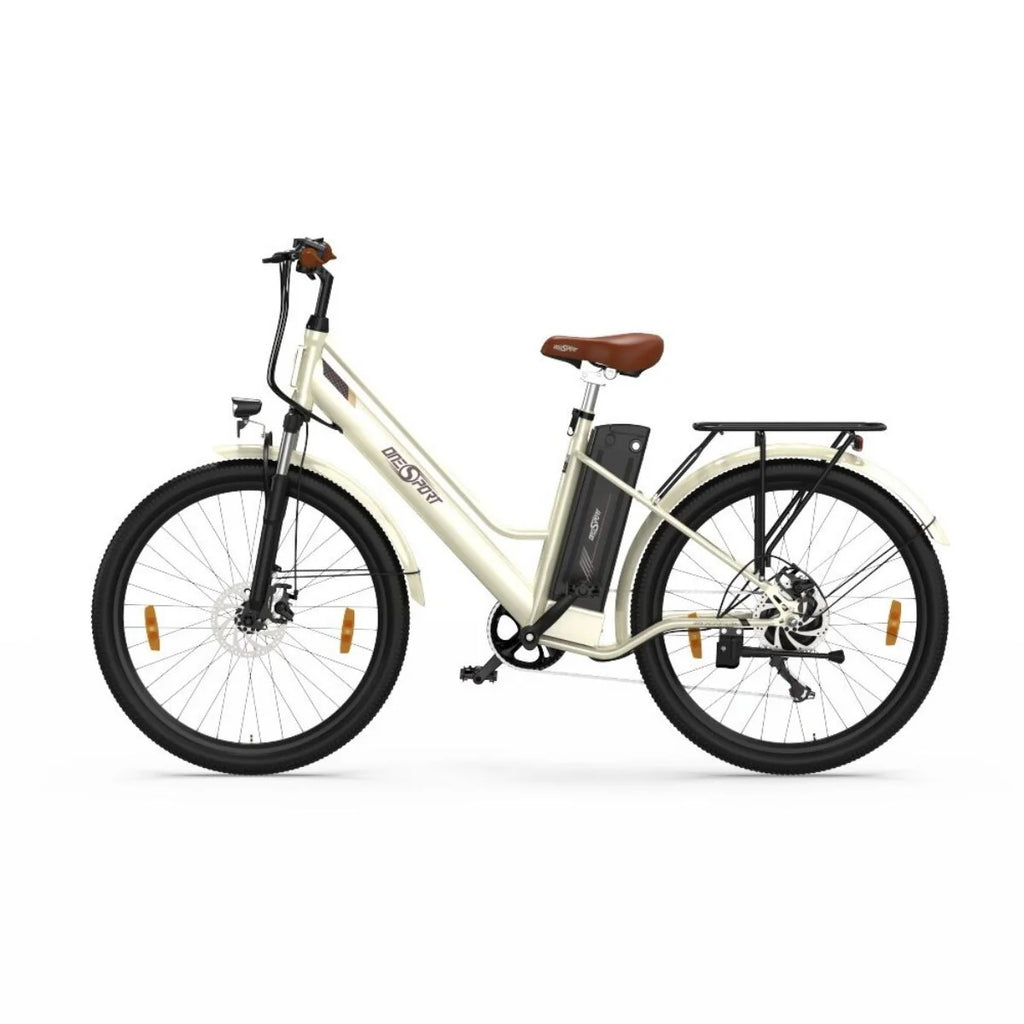 ONESPORT OT18-3 Vélo Électrique - 26" Roues 250W Moteur 36V14.4Ah Batterie 40KM Autonomie Frein à Disque - Blanc