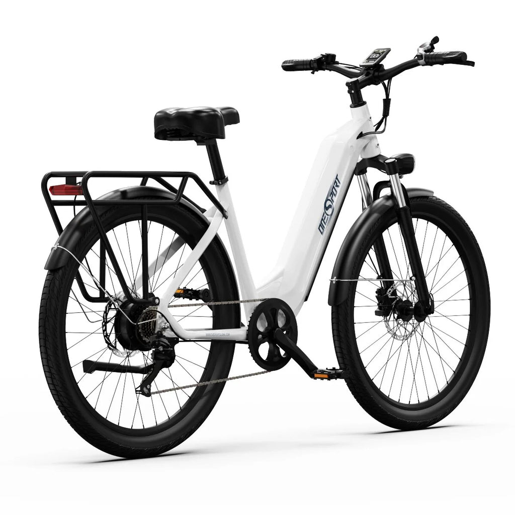 ONESPORT OT05 Vélo Électrique - 27.5" Roues 250W Moteur 36V18.2Ah Batterie 60KM Autonomie Frein à Disque - Blanc Cassé