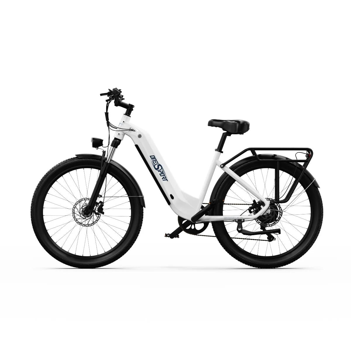 ONESPORT OT05 Vélo Électrique - 27.5" Roues 250W Moteur 36V18.2Ah Batterie 60KM Autonomie Frein à Disque - Blanc Cassé