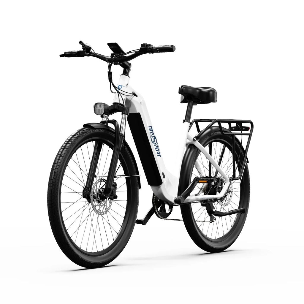ONESPORT OT05 Vélo Électrique - 27.5" Roues 250W Moteur 36V18.2Ah Batterie 60KM Autonomie Frein à Disque - Blanc Cassé