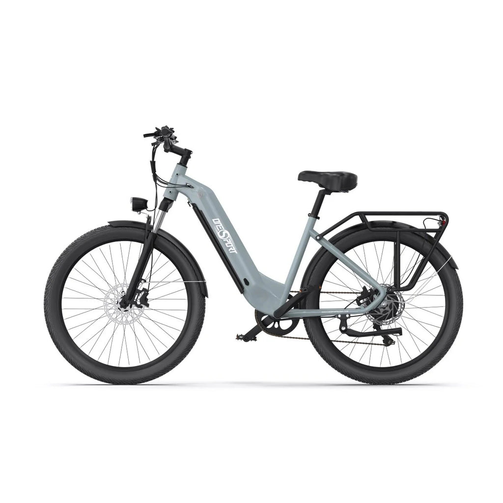 ONESPORT OT05 Vélo Électrique - 27.5" Roues 250W Moteur 36V18.2Ah Batterie 60KM Autonomie Frein à Disque - Gris