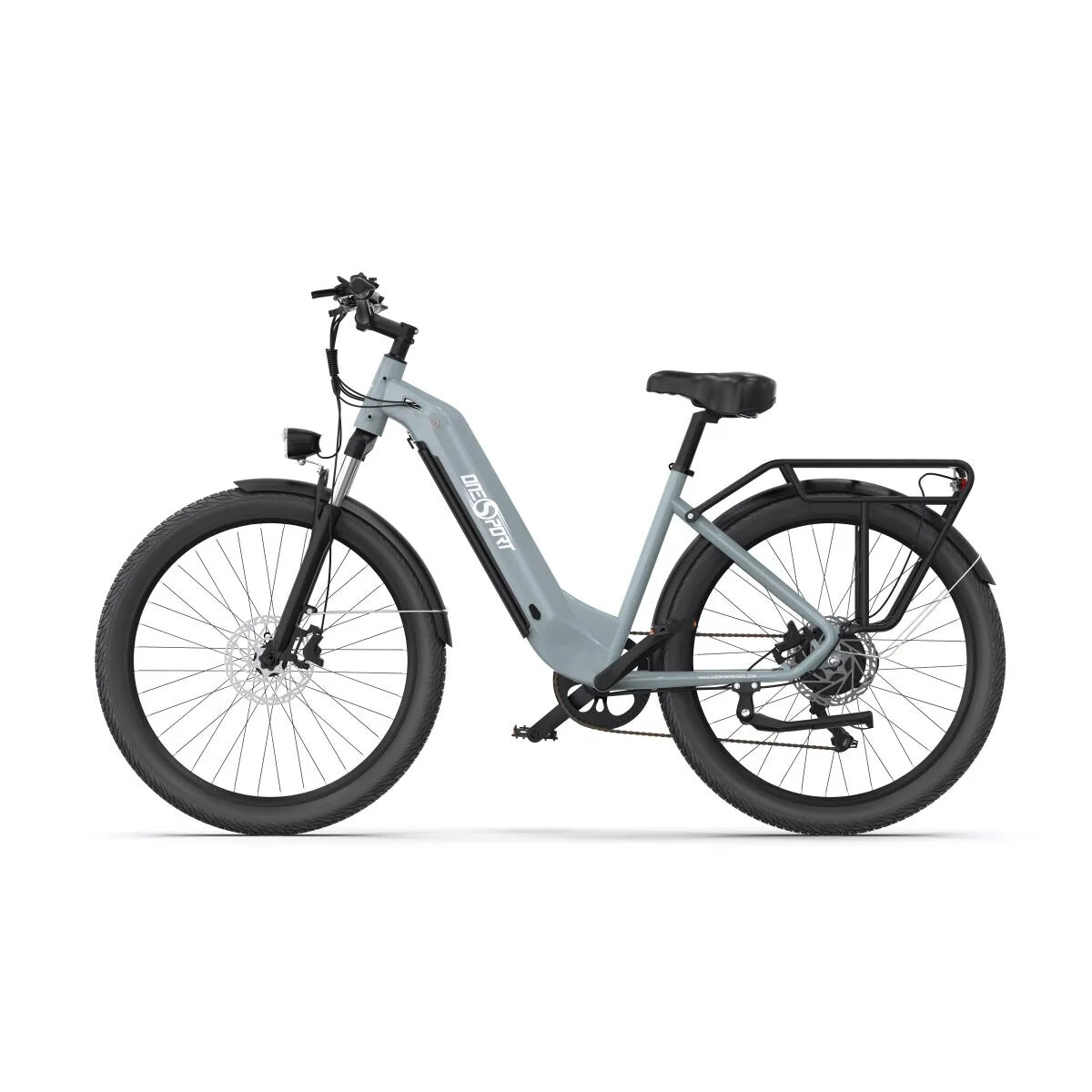ONESPORT OT05 Vélo Électrique - 27.5" Roues 250W Moteur 36V18.2Ah Batterie 60KM Autonomie Frein à Disque - Gris