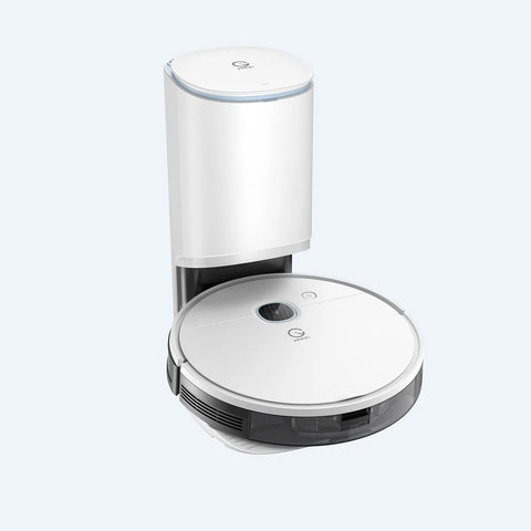 Yeedi Vac Max Robot Aspirateur avec Base - Aspiration 3000Pa Batterie 5200mAh Autonomie 200min Bruit 70dB - Blanc