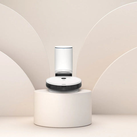 Yeedi Vac Max Robot Aspirateur avec Base - Aspiration 3000Pa Batterie 5200mAh Autonomie 200min Bruit 70dB - Blanc