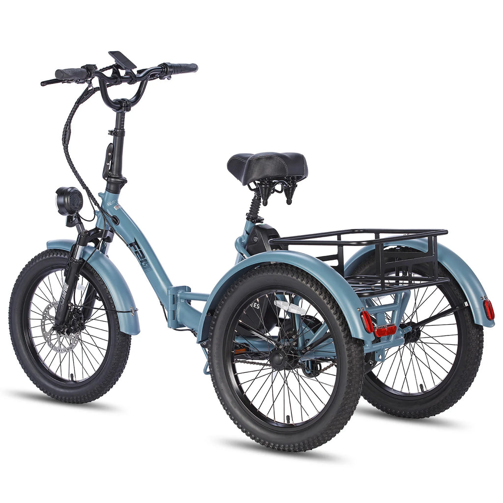 FAFREES F20 Mate Vélo Électrique - Moteur 500W Batterie 48V18.2AH Assisted Autonomie 110KM Freins Hydrauliques - Gris Bleu
