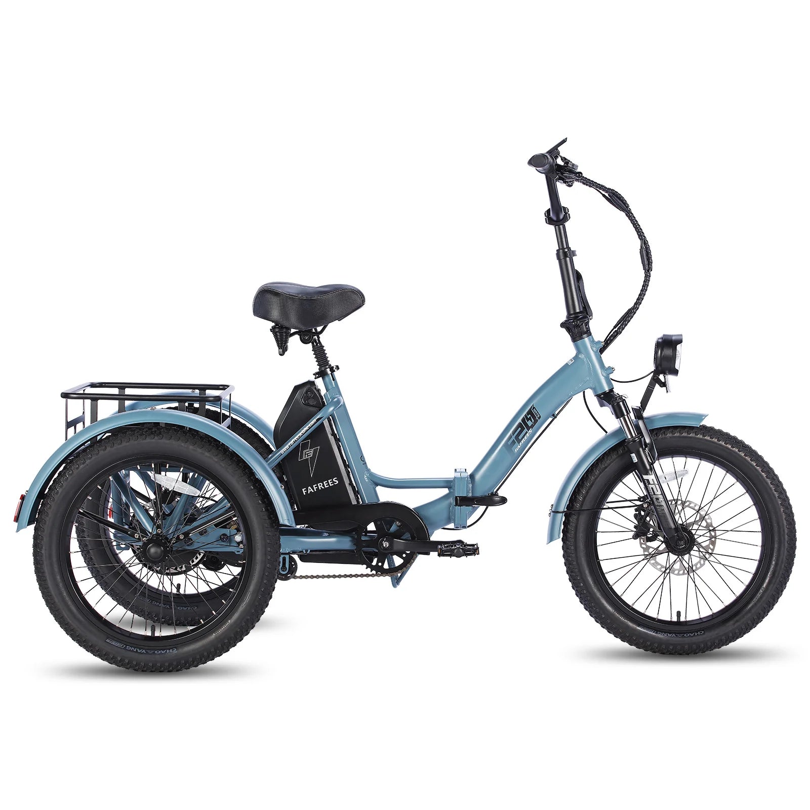 FAFREES F20 Mate Vélo Électrique - Moteur 500W Batterie 48V18.2AH Assisted Autonomie 110KM Freins Hydrauliques - Gris Bleu