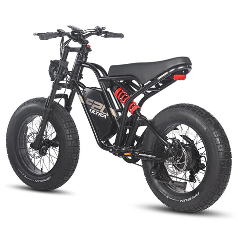 Vélo électrique FAFREES F20 Ultra - Moteur 750W Batterie 48V25AH Assisted Autonomie 140KM Frein à Disque Mécanique - Noir Rouge