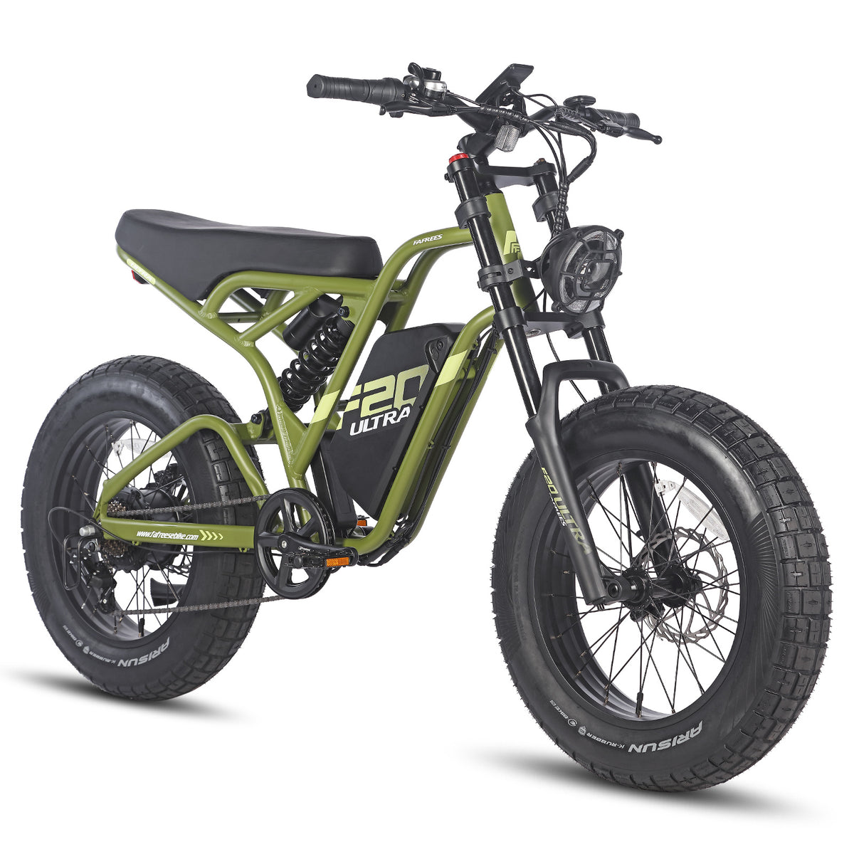 Vélo électrique FAFREES F20 Ultra - Moteur 750W Batterie 48V25AH Assisted Autonomie 140KM Frein à Disque Mécanique - Noir Vert