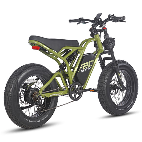 Vélo électrique FAFREES F20 Ultra - Moteur 750W Batterie 48V25AH Assisted Autonomie 140KM Frein à Disque Mécanique - Noir Vert