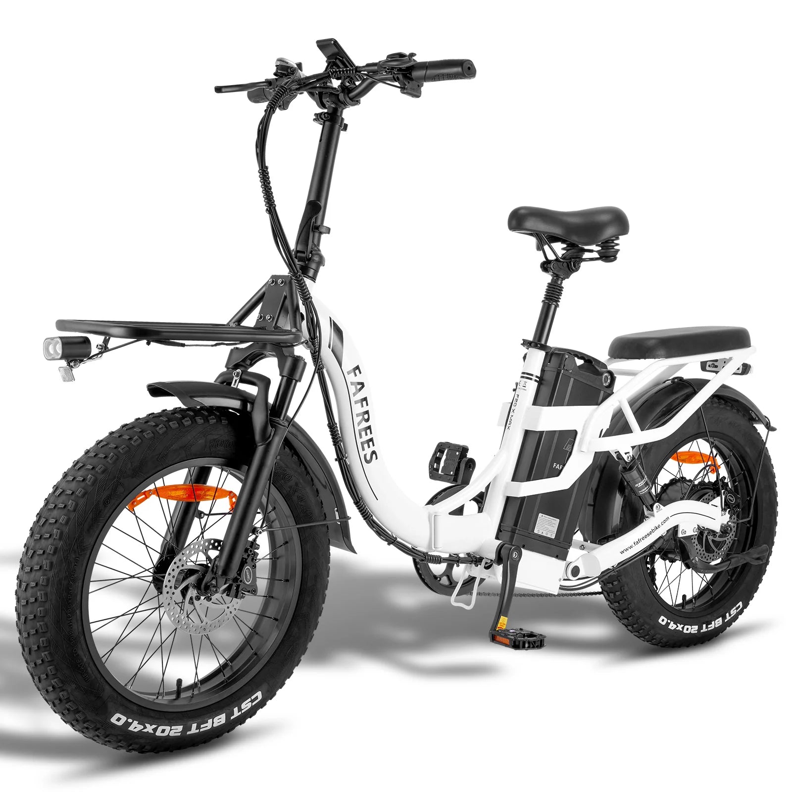 Vélo électrique FAFREES F20 X-MAX - Moteur 750W Batterie 48V30AH Assisted Autonomie 180KM Frein à Disque Hydraulique - Blanc