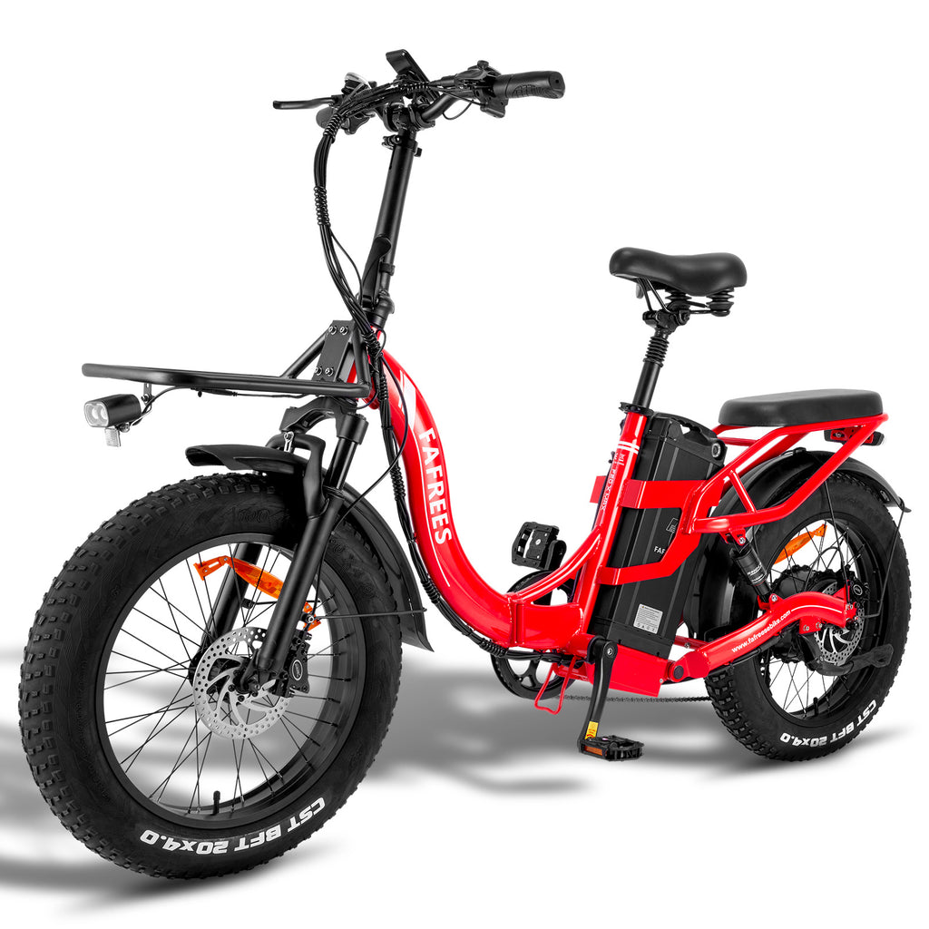 Vélo électrique FAFREES F20 X-MAX - Moteur 750W Batterie 48V30AH Assisted Autonomie 180KM Frein à Disque Hydraulique - Rouge