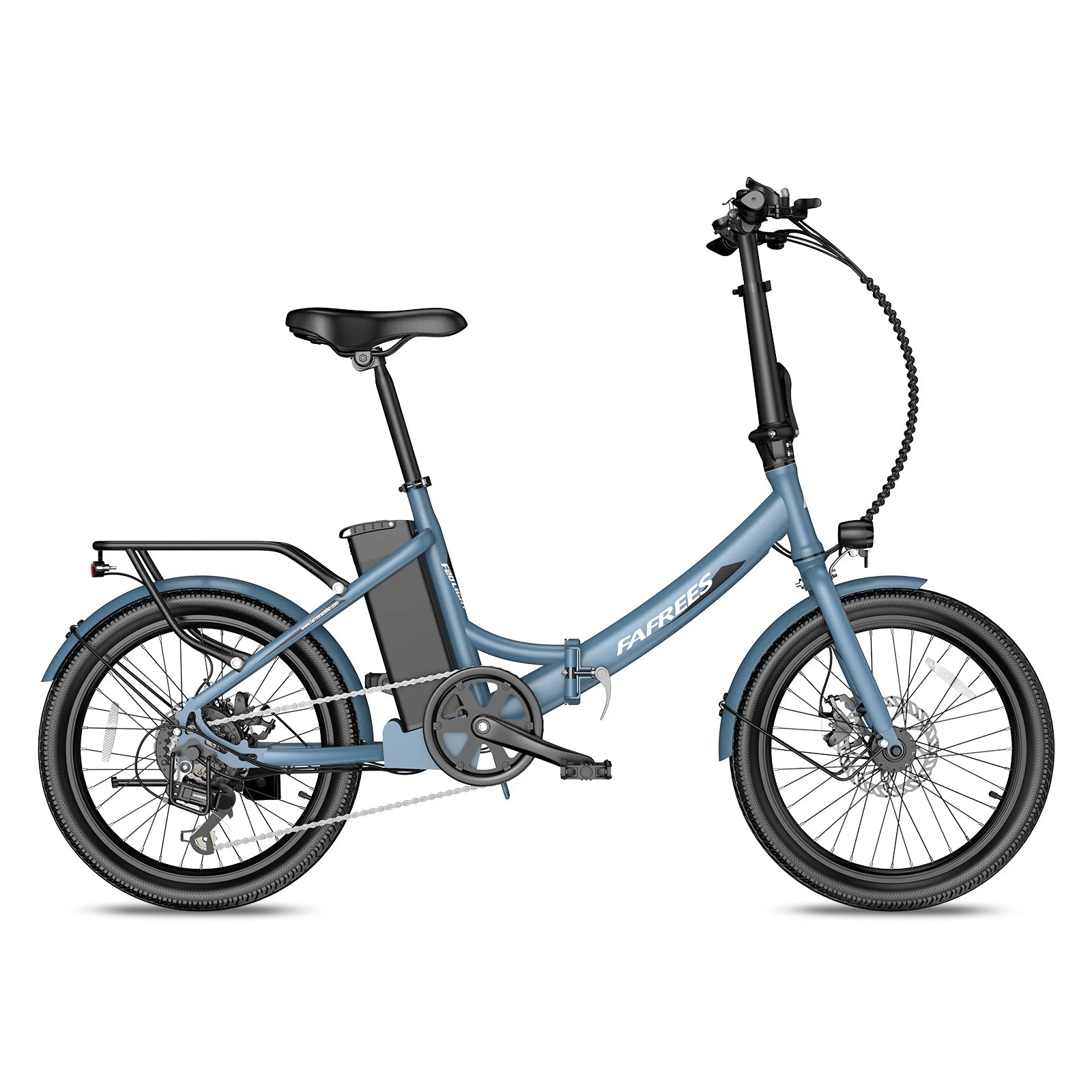 Vélo électrique FAFREES F20 Light - Moteur 250W Batterie 36V16.75Ah Assisted Autonomie 130KM Frein à Disque Mécanique - Gris Bleu