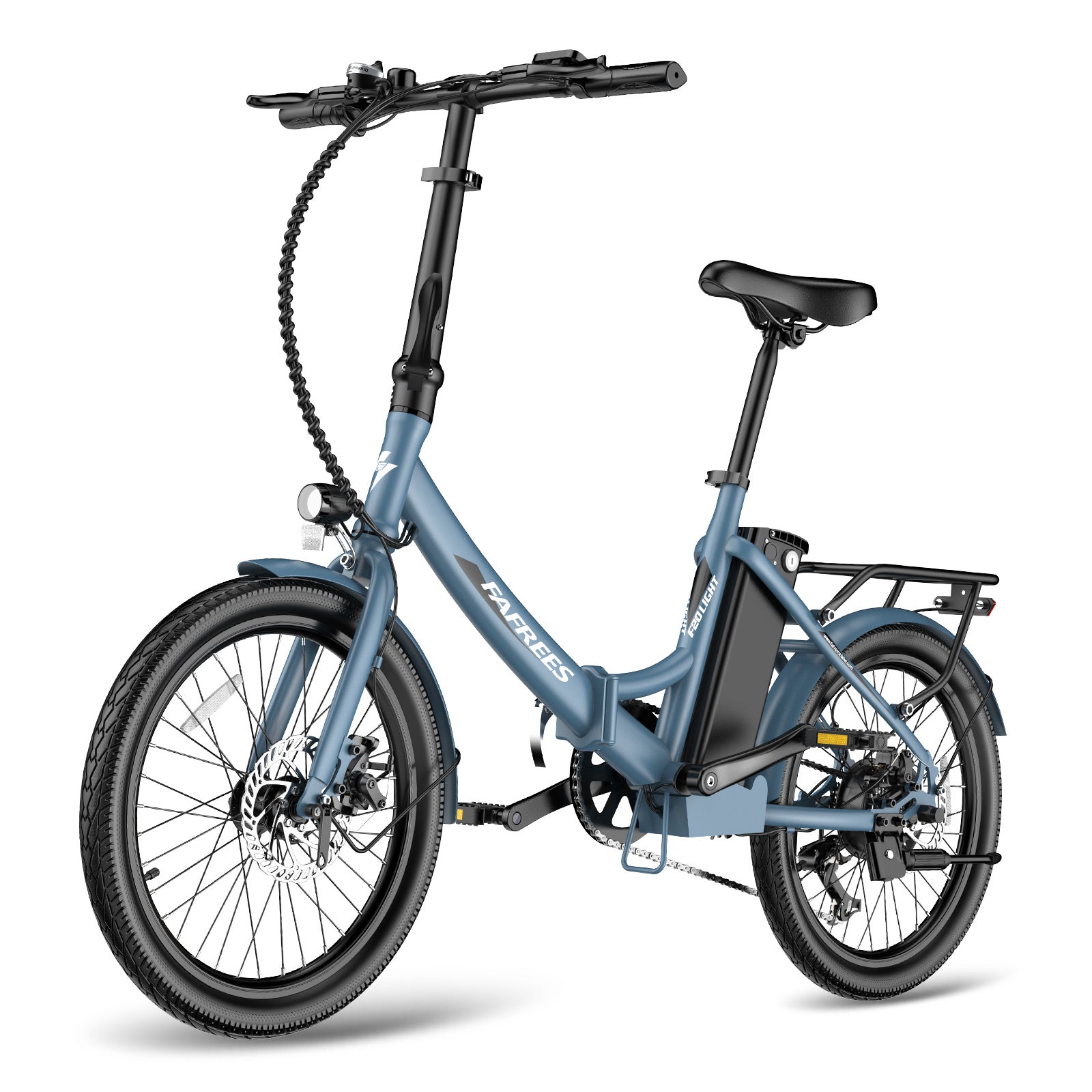 Vélo électrique FAFREES F20 Light - Moteur 250W Batterie 36V16.75Ah Assisted Autonomie 130KM Frein à Disque Mécanique - Gris Bleu