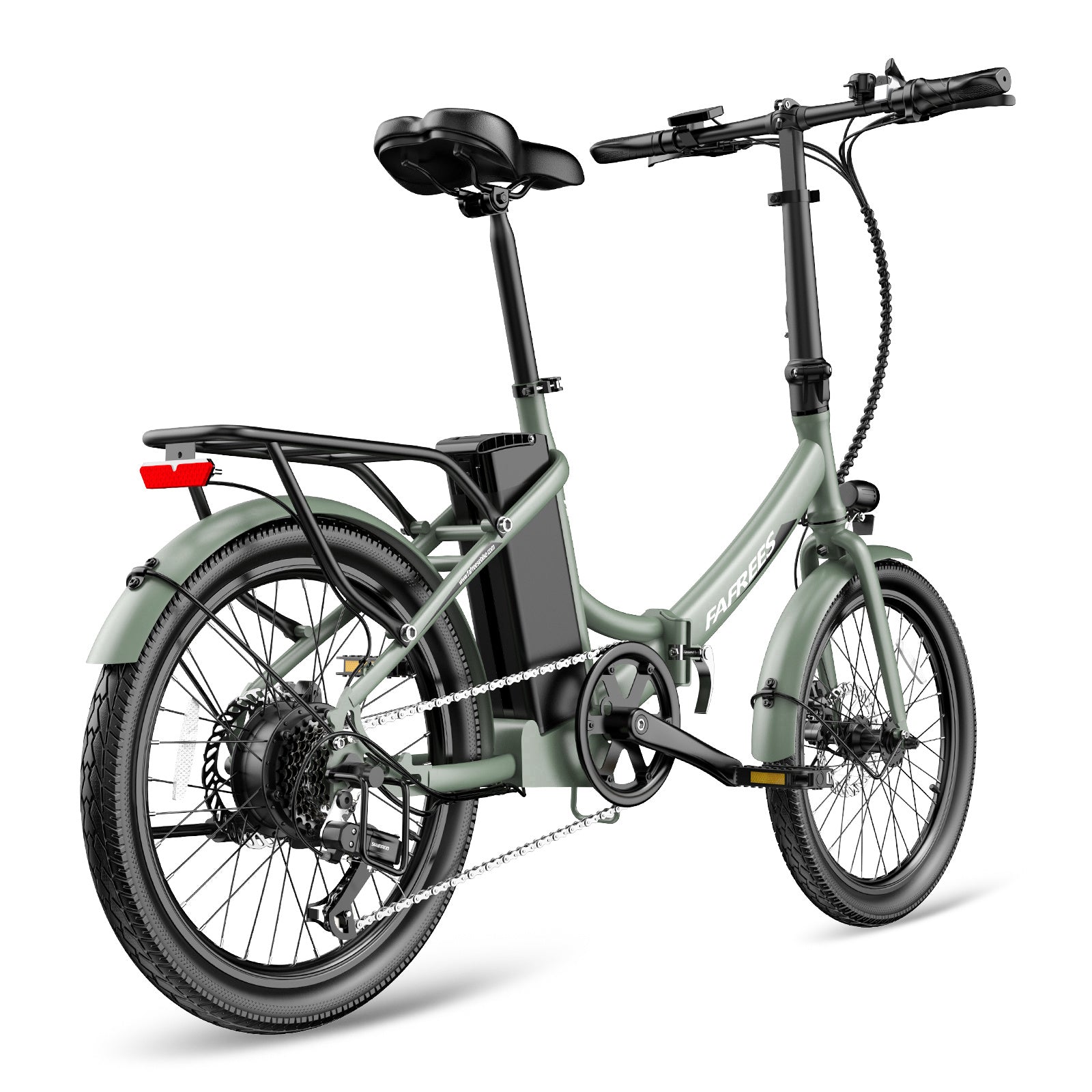 Vélo électrique FAFREES F20 Light - Moteur 250W Batterie 36V16.75Ah Assisted Autonomie 130KM Frein à Disque Mécanique - Vert Foncé