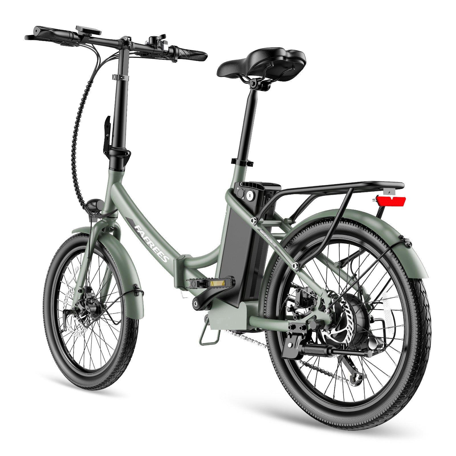 Vélo électrique FAFREES F20 Light - Moteur 250W Batterie 36V16.75Ah Assisted Autonomie 130KM Frein à Disque Mécanique - Vert Foncé