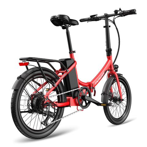 Vélo électrique FAFREES F20 Light - Moteur 250W Batterie 36V16.75Ah Assisted Autonomie 130KM Frein à Disque Mécanique - Rouge