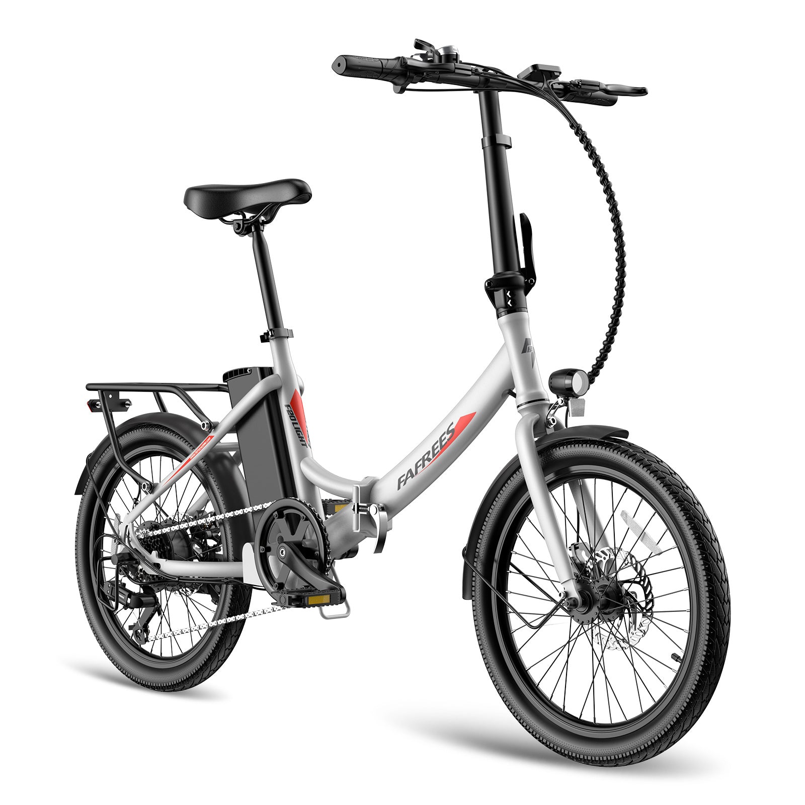 Vélo électrique FAFREES F20 Light - Moteur 250W Batterie 36V16.75Ah Assisted Autonomie 130KM Frein à Disque Mécanique - Blanc