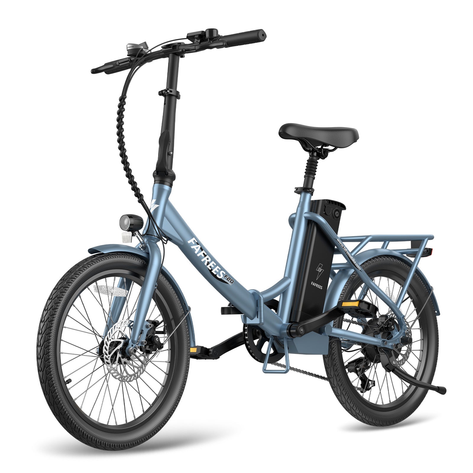 Vélo électrique FAFREES F20 Lasting - Moteur 250W Batterie 36V18.2Ah Assisted Autonomie 120KM Frein à Disque Mécanique - Gris Bleu