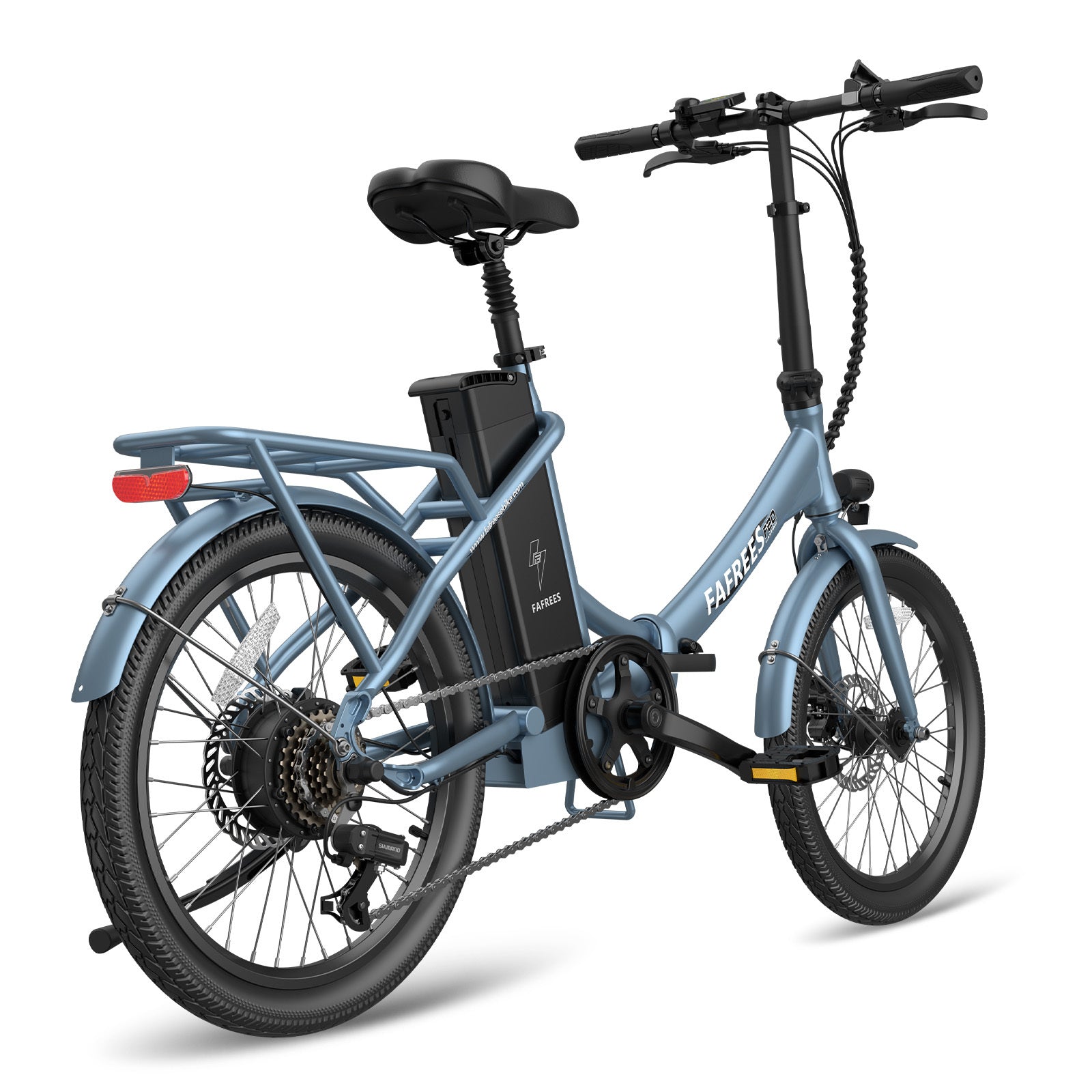 Vélo électrique FAFREES F20 Lasting - Moteur 250W Batterie 36V18.2Ah Assisted Autonomie 120KM Frein à Disque Mécanique - Gris Bleu