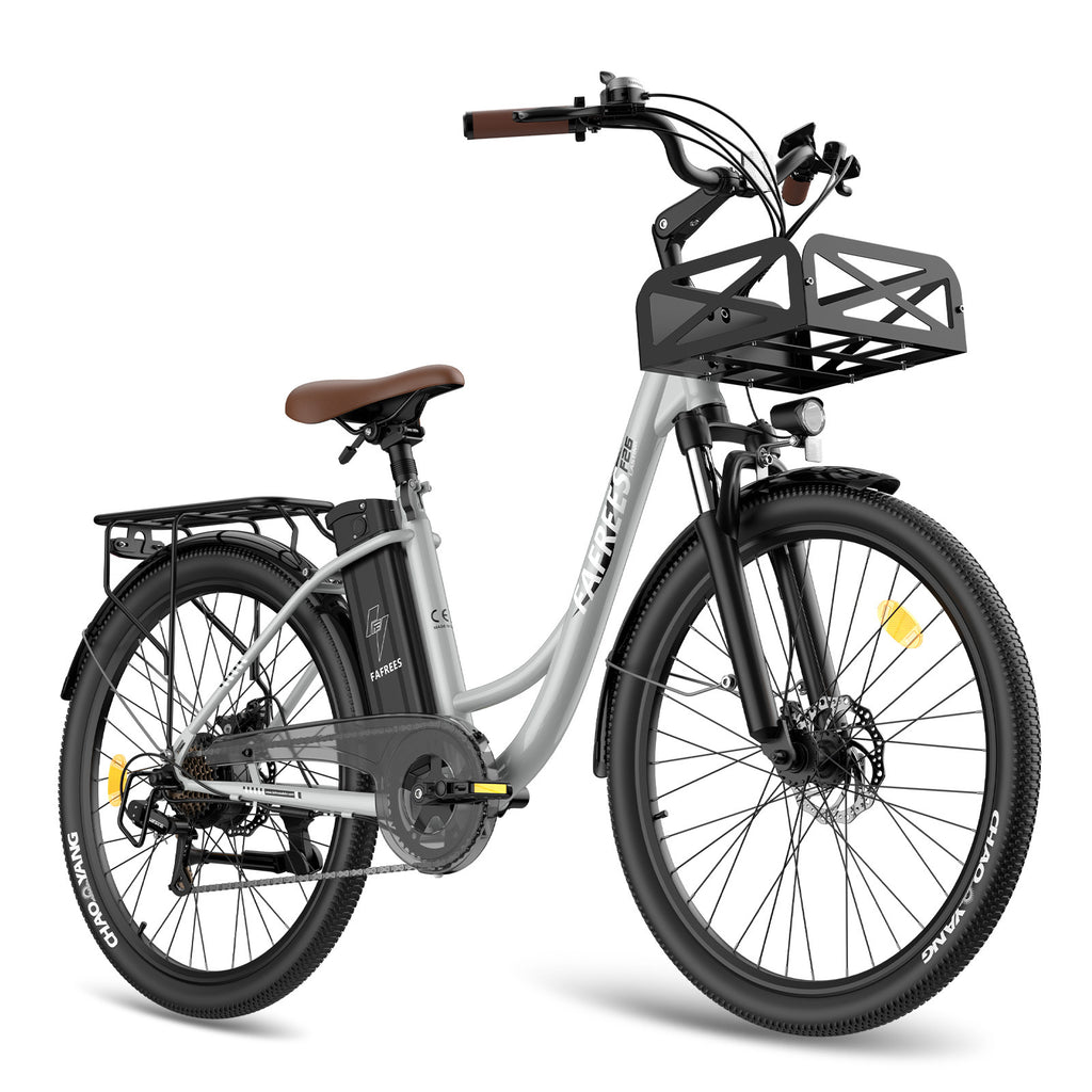 Vélo électrique FAFREES F26 Lasting - Moteur 250W Batterie 36V20.3Ah Assisted Autonomie 160KM Frein à Disque Mécanique - Gris