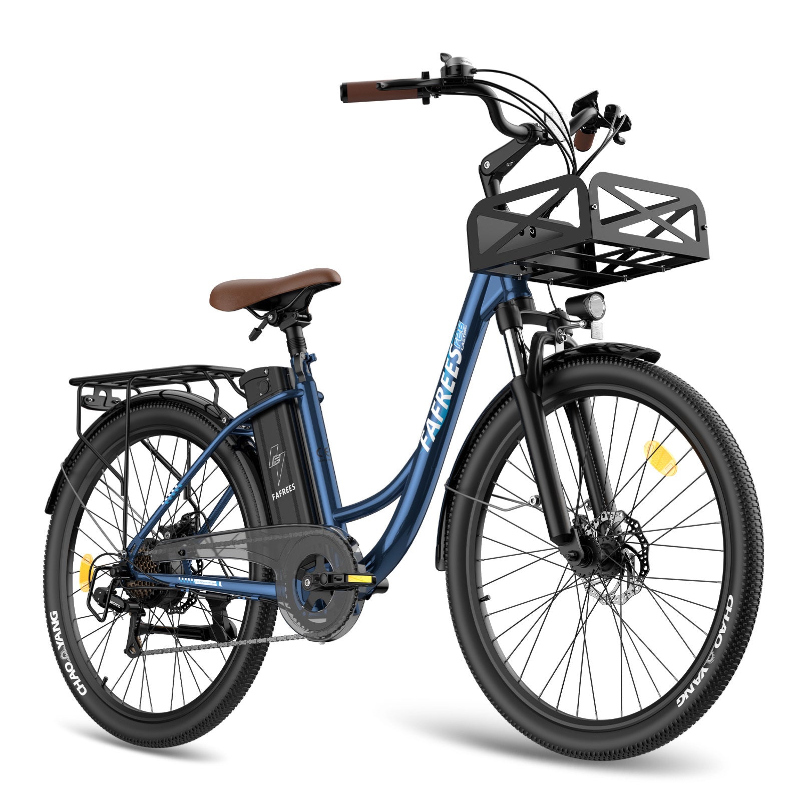Vélo électrique FAFREES F26 Lasting - Moteur 250W Batterie 36V20.3Ah Assisted Autonomie 160KM Frein à Disque Mécanique - Bleu